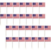 200pcs USA American Flag Toothpicks Small Mini Stick Cupcake Toppers Toothpicks Cocktail Picks American Flag