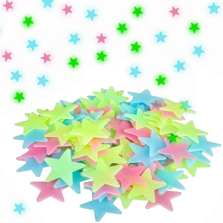 Coloured stars vinyl stickers for floor - TenStickers
