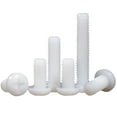 thumbnail image 1 of 200pcs White Nylon Plastic Round Head Screws M4x10mm, 1 of 5