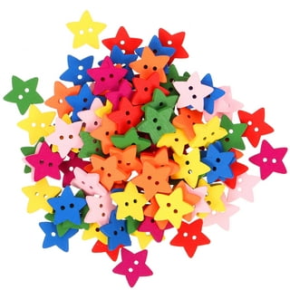 5pcs Star Shaped Button Metal Five-pointed Star Shaped Buttons Handcraft  Buttons