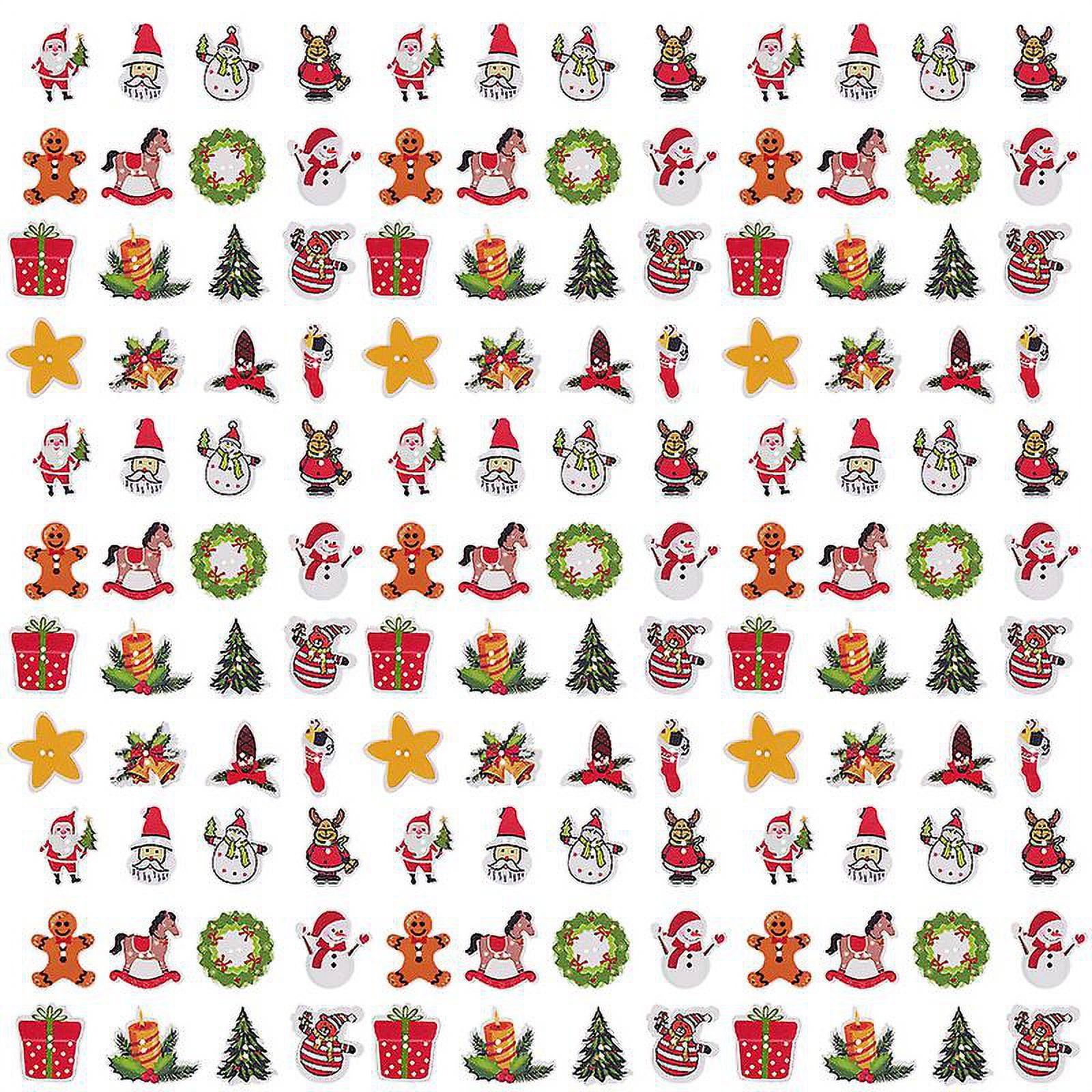 200pcs Xmas Buttons