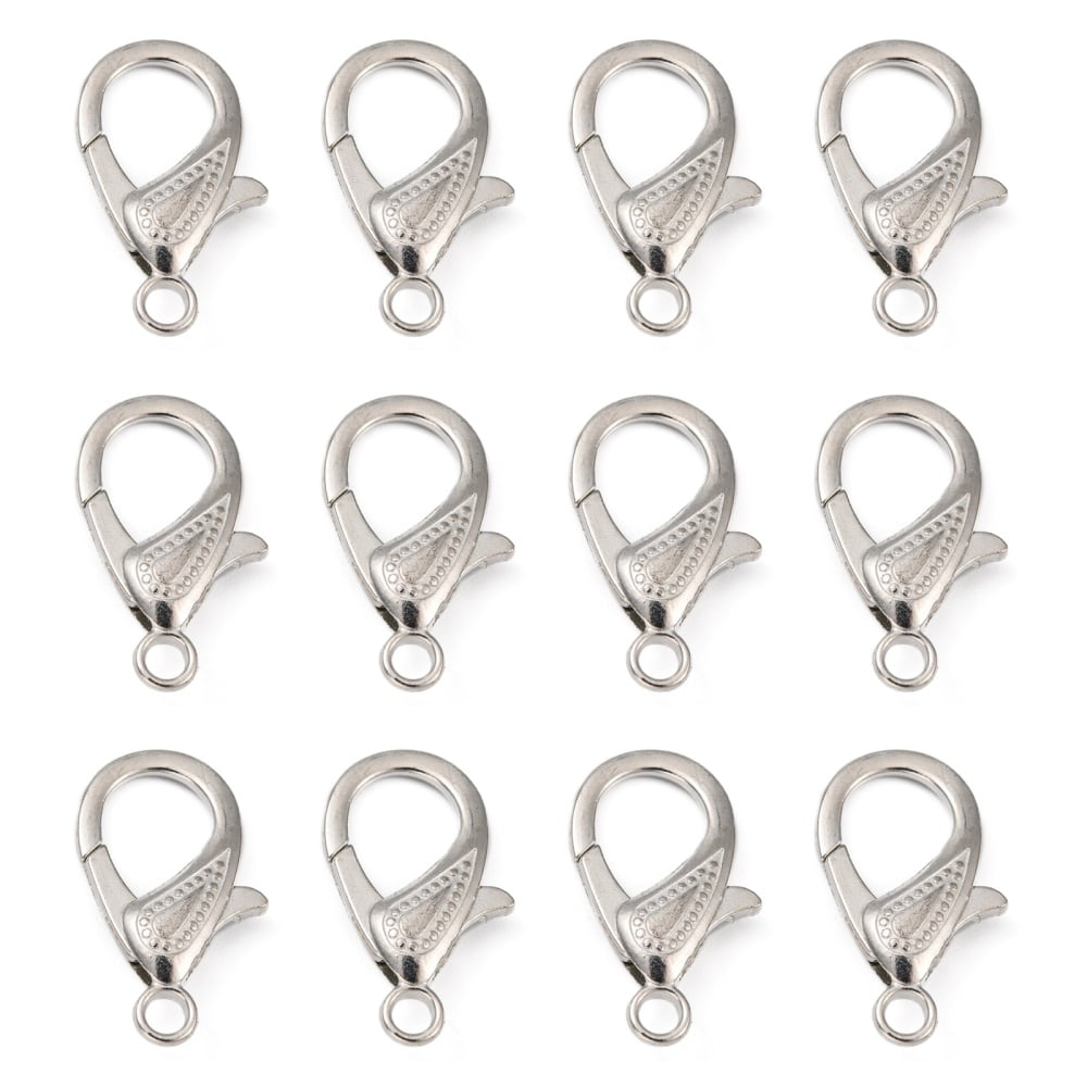 200pcs Zinc Alloy Lobster Claw Clasps 30x17x6mm Hole: 3mm