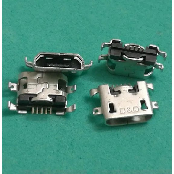 200pcs/lot 5pin Micro USB jack for FOR D10 Sink Type USB Charging Charger Port Connector Dock Socket