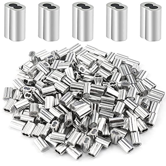 200pcs/set Aluminium Crimp Sleeve for 1.5 Wire Rope & Cable Secure Fastening Solution for Construction Projects