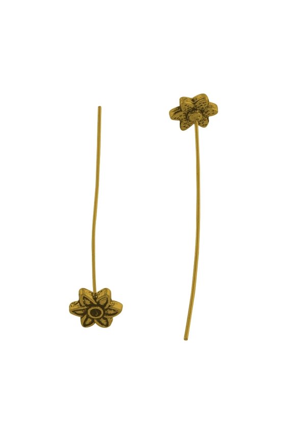 200pcs style Alloy Brooch Cabochon Settings with Brass Pin Cadmium Free & Nickel Free & Lead Free Golden 54x10mm pin: 1mm Fit for 2mm rhinestone