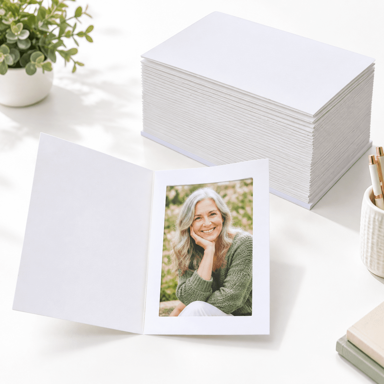 200photo Frame Cards With Envelopes 4x6 In Paper Picture Frames Bulk ...