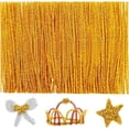 thumbnail image 1 of 200psc Golden Glitter Pipe Cleaners, Glitter Chenille Stems, Pipe Cleaners for Crafts, Pipe Cleaner Crafts, Art and Craft Supplies, Christmas Pipe Cleaners., 1 of 5