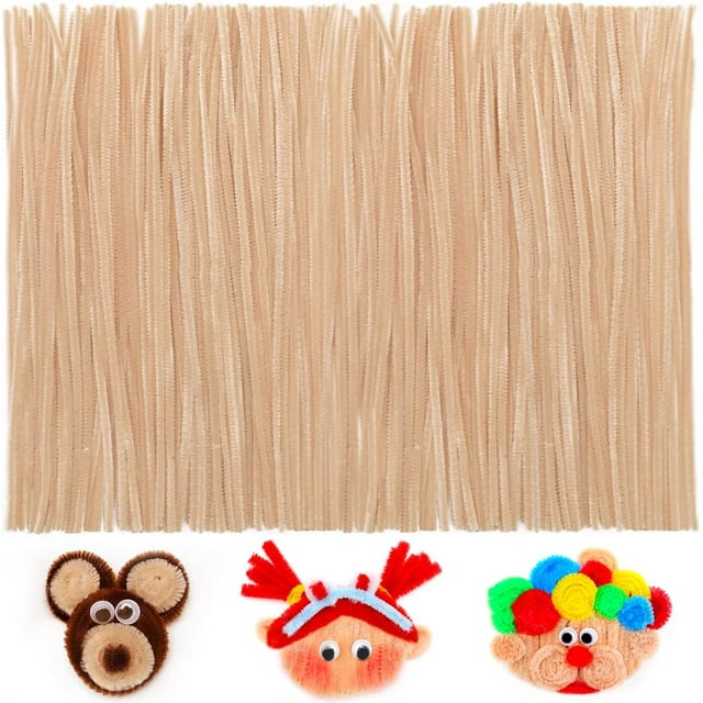 200psc Skin Color Pipe Cleaners, Chenille Stems, Pipe Cleaners for Crafts, Pipe Cleaner Crafts, Art and Craft Supplies.