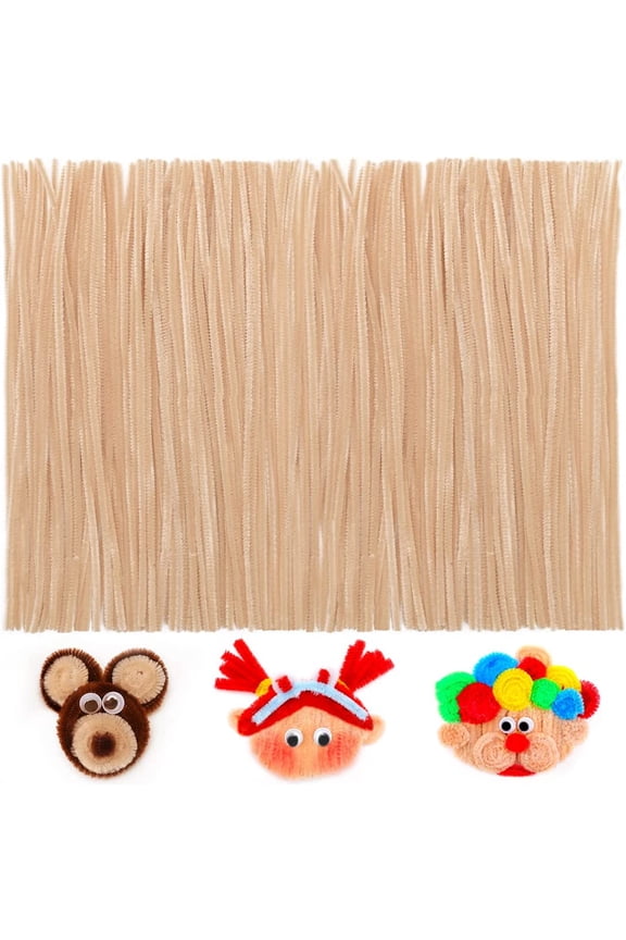 200psc Skin Color Pipe Cleaners, Chenille Stems, Pipe Cleaners for Crafts, Pipe Cleaner Crafts, Art and Craft Supplies.
