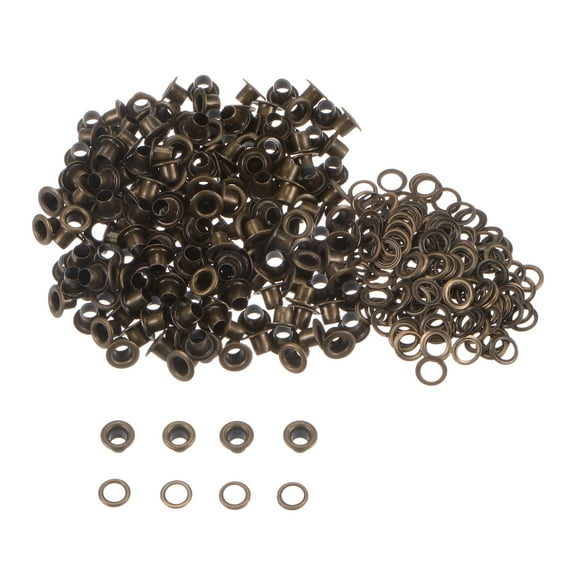 200set Grommets Kit Metal Eyelets 3mm Grommet Tool for Shoes Clothes Belt Bag DIY Project, Bronze
