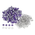 thumbnail image 1 of 200set Grommets Kit Metal Eyelets 3mm Grommet Tool for Shoes Clothes Belt Bag DIY Project, Purple, 1 of 7