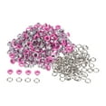 thumbnail image 1 of 200set Grommets Kit Metal Eyelets 4.5mm Grommet Tool for Shoes Clothes Belt Bag DIY Project, Fuchsia, 1 of 7