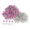 thumbnail image 1 of 200set Grommets Kit Metal Eyelets 4mm Grommet Tool for Shoes Clothes Belt Bag DIY Project, Fuchsia, 1 of 6