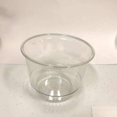 200sets 10oz. Plastic Ultra Clear Squat Cups with Flat lids Without x Slotted is for Cupcake, Icecream