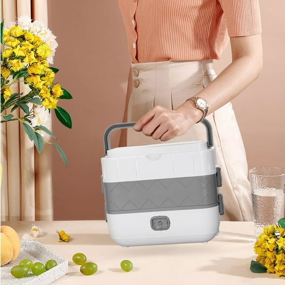 200w Electric Heated Lunch Box Portable Multi-functional Bento Box Food Container With Handle Design