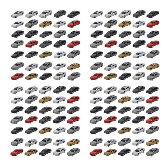 200x 1/87 HO Scale Model Cars, 1/87 HO Scale Model Car, Mini Vehicle Racing Car Parking Scenery Street Layout Decoration Accessories