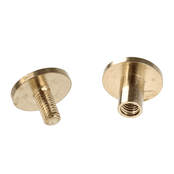 200x Arc Solid Brass Button Stud Screw Nail Screw Back Leather Rivet Belt 6mm