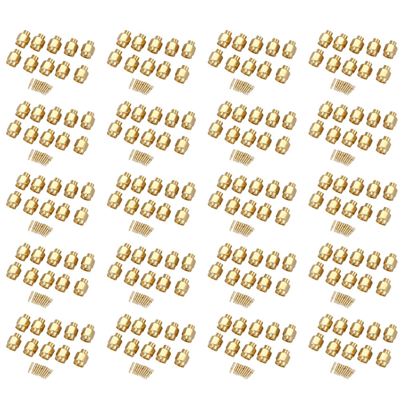 200x SMA Male Plug Solder Coax Connector for Semi-Rigid RG402 0.141 Inch Cable Gold,200 x RF Connector,Gold