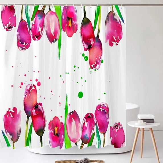 200x180cm Curtain for bathroom 3D plant leaves leaf printing waterproof household decorative curtain with hooks shower curtain