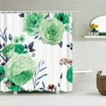 thumbnail image 1 of 200x180cm Curtain for bathroom 3D plant leaves leaf printing waterproof household decorative curtain with hooks shower curtain, 1 of 5