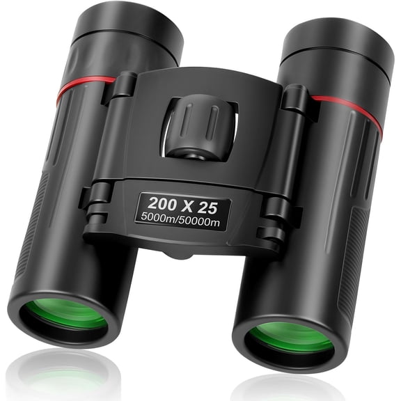 200x25 Mini Compact Binoculars for Adults Kids, High Powered Small Pocket Binocular, Lightweight Folding Binoculars for Bird Watching Hunting Theater Travel Sightseeing Sport Games