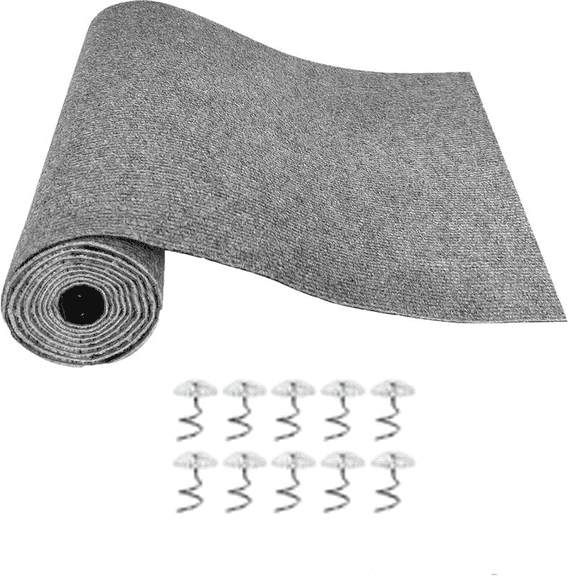 200x40cm Cuttable Sticky Cat Scratch Protector with 20 Screws, Anti-Scratch Sofa Mat for Indoor Furniture & Cat Daily Play