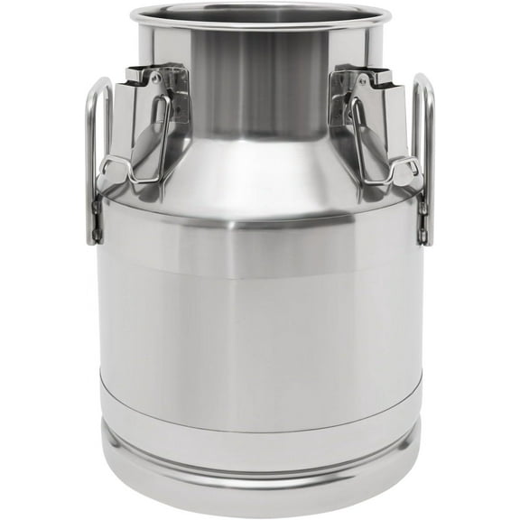 201 Food-Grade Stainless Steel Ice Bucket with Lid, 10L/2.64Gal Good Sealing Storage Canister Milk Bucket Milk Can for Coffee, Tea, Water, Milk, Soup