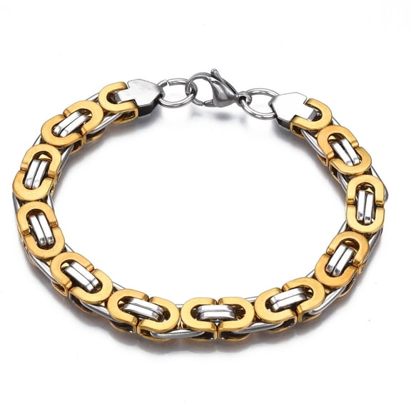 201 Stainless Steel Chain Bracelets Nickel Free Stainless Steel Color 8-5/8 inch(22cm) DIY