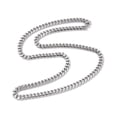 thumbnail image 1 of 201 Stainless Steel Cuban Link Chain Necklace with 304 Stainless Steel Clasps for Men Women Stainless Steel color 23.54 inch(59.8cm) Link: 8x6x2mm, 1 of 3