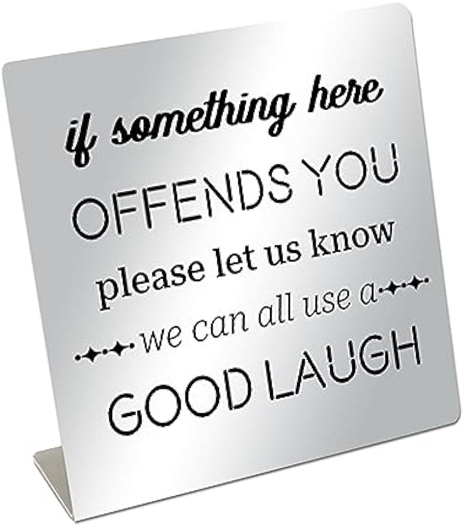 201 Stainless Steel Desk Sign For Home Office 4x4x1inch Square Humor 201-stainless-steel-desk-sign-for-home-office-4x4x1inch-square-humor