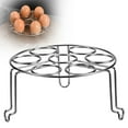 thumbnail image 1 of 201 Stainless Steel Egg Steaming Rack, 7 Egg Hole Food Grade Steamer, Pressure Cooker Holder Boiled Deviled Eggs, Multi-Use for Food Steaming, Cooling and Roasting Cooking in Kitchen, 5.9*3.1 in, 1 of 10