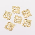 thumbnail image 1 of 201 Stainless Steel Filigree Joiners Links Flower Golden 15.5x13x1mm Hole: 3x3.5mm, 1 of 2