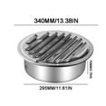 thumbnail image 1 of 201 Stainless Steel Kitchen Range Hood Exhaust Cover - Round Vent Cap, Waterproof & Insect-Proof, Easy Install for Range Hood Outlet, 1-Pack, 1 of 5