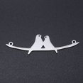 thumbnail image 1 of 201 Stainless Steel Links connectors Birds Stainless Steel color 50x13.5x1mm Hole: 1.5mm, 1 of 2