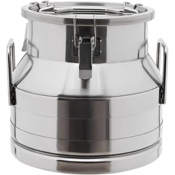 201 Stainless Steel Milk Jug Sealed Bucket 12L/ 3.17gal Stainless Steel Milk Can,Wine Pail Bucket Bottle Liquid Container Storage Sealed Bucket
