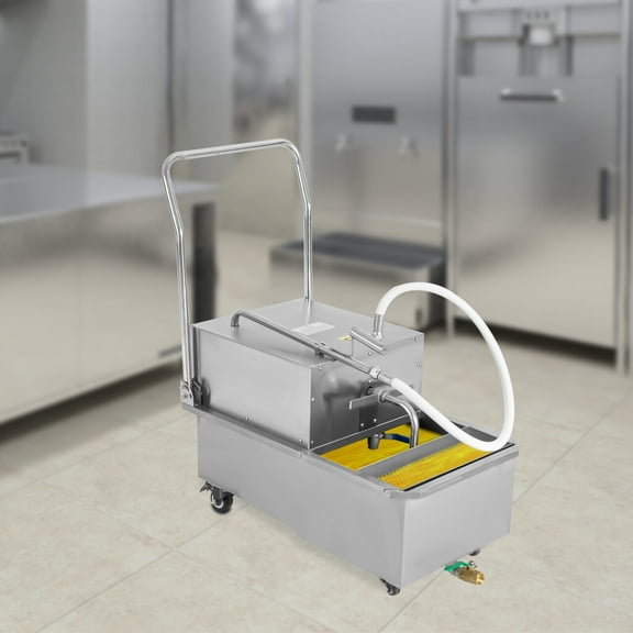 201 Stainless Steel Mobile Fryer Filter for the Food Industry 27.95*15.35*9.06 Inches 14.53 Gallons of Oil 550W 110V