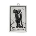 thumbnail image 1 of 201 Stainless Steel Pendants Laser Engraved Pattern Tarot Card Pendants The Hermit IX 40x24x1mm Hole: 2mm, 1 of 2