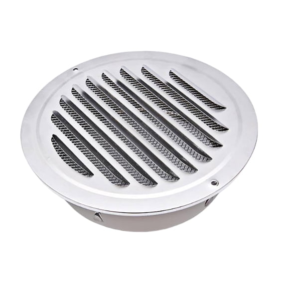 201 Stainless Steel Range Hood Cover Round Vent Cap, Kitchen Exhaust Hood Rain Guard with Insect Screen, Easy Install Outdoor Vent Cover for Range Hood Vent Pipe Protection