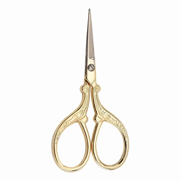 201 Stainless Steel Scissors Craft Scissor for Needlework Golden 90x45mm