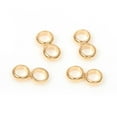 thumbnail image 1 of 201 Stainless Steel Spacer Bars Double Ring Golden 9x4.5x1.5mm Hole: 3mm DIY, 1 of 2