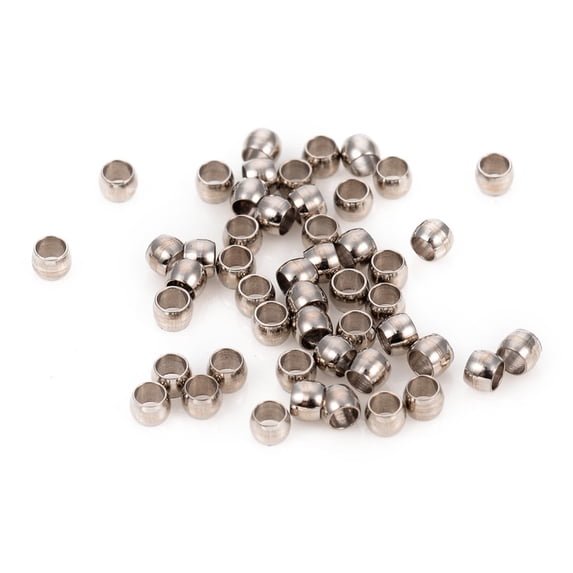 201 Stainless Steel Spacer Beads Rondelle Stainless Steel Color 2x1.4mm Hole: 1.2mm