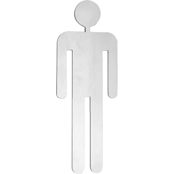 201 Stainless Steel Toliet Indicators Man Pattern Bathroom Sign Decor Business Modern Restroom Sign Gender Signs DIY