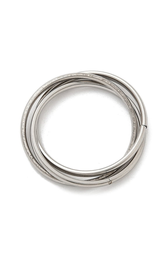 201 Stainless Steel Trinity Interlocking Ring Finger Rings Stainless Steel Color Size 11(20.6mm) DIY