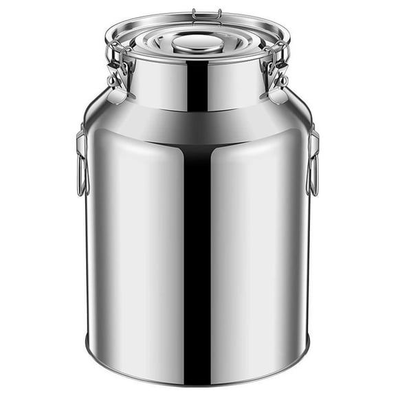 201 Stainless steel milk jug, wine bucket, oil barrel, tea canister, drink dispenser with sealed lid and carrying handle for storing liquid containers