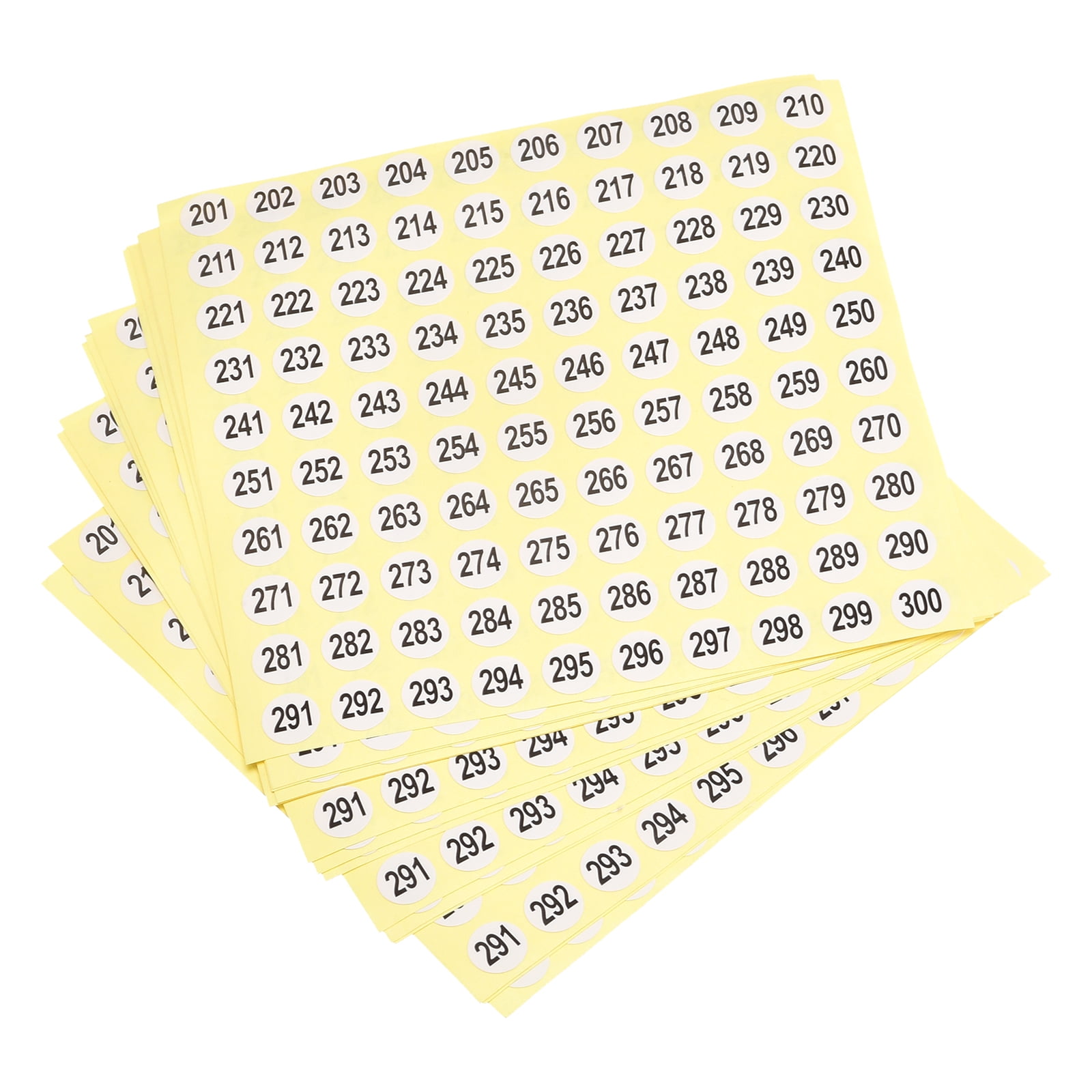201 to 300 Number Stickers Number Label Self Adhesive Marked