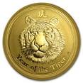 thumbnail image 1 of 2010 1 oz Gold Lunar Year of the Tiger SII (Light Abrasions), 1 of 2
