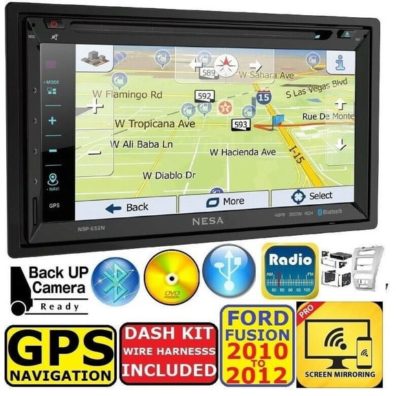 2010-12 FORD FUSION GPS NAVIGATION SYSTEM USB BLUETOOTH CD/DVD CAR RADIO STEREO