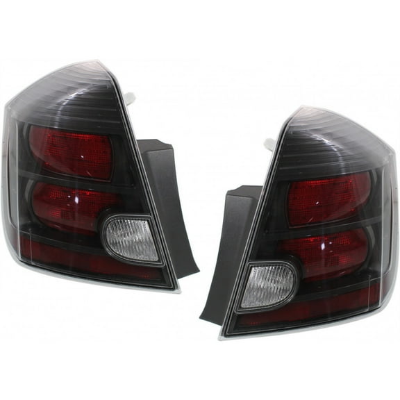 For 2010 2011 2012 Nissan Sentra Tail Light Driver and Passenger Side Bulbs Included DOT Certified NI2800188 + NI2801188 | 26555-ZT50BSR|SE-RSE-R SPEC V