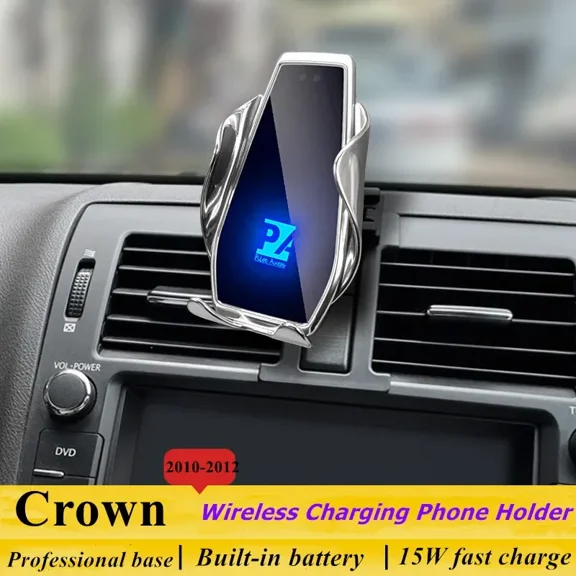 2010-2012 For Toyota Crown Mobile Phone Mount Holder Wireless Charger Car Navigation Bracket GPS Support 360 Rotating