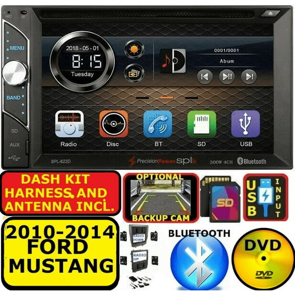 2010-2014 FORD MUSTANG AM/FM CD/DVD BLUETOOTH USB AUX SD CAR RADIO STEREO PKG
